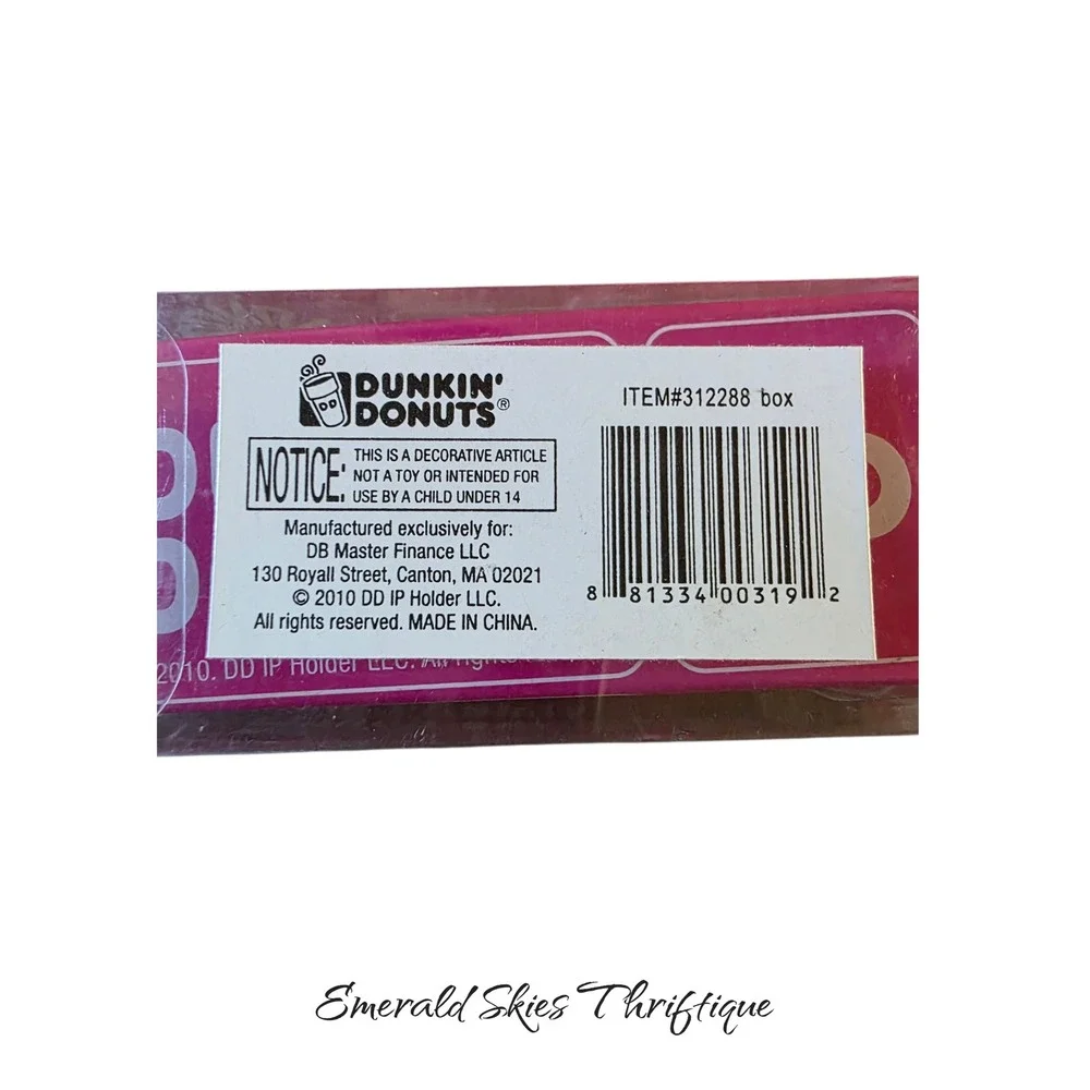 Dunkin Donuts TIME TO MAKE THE DONUTS Christmas Box Ornament 2010 Free ship
